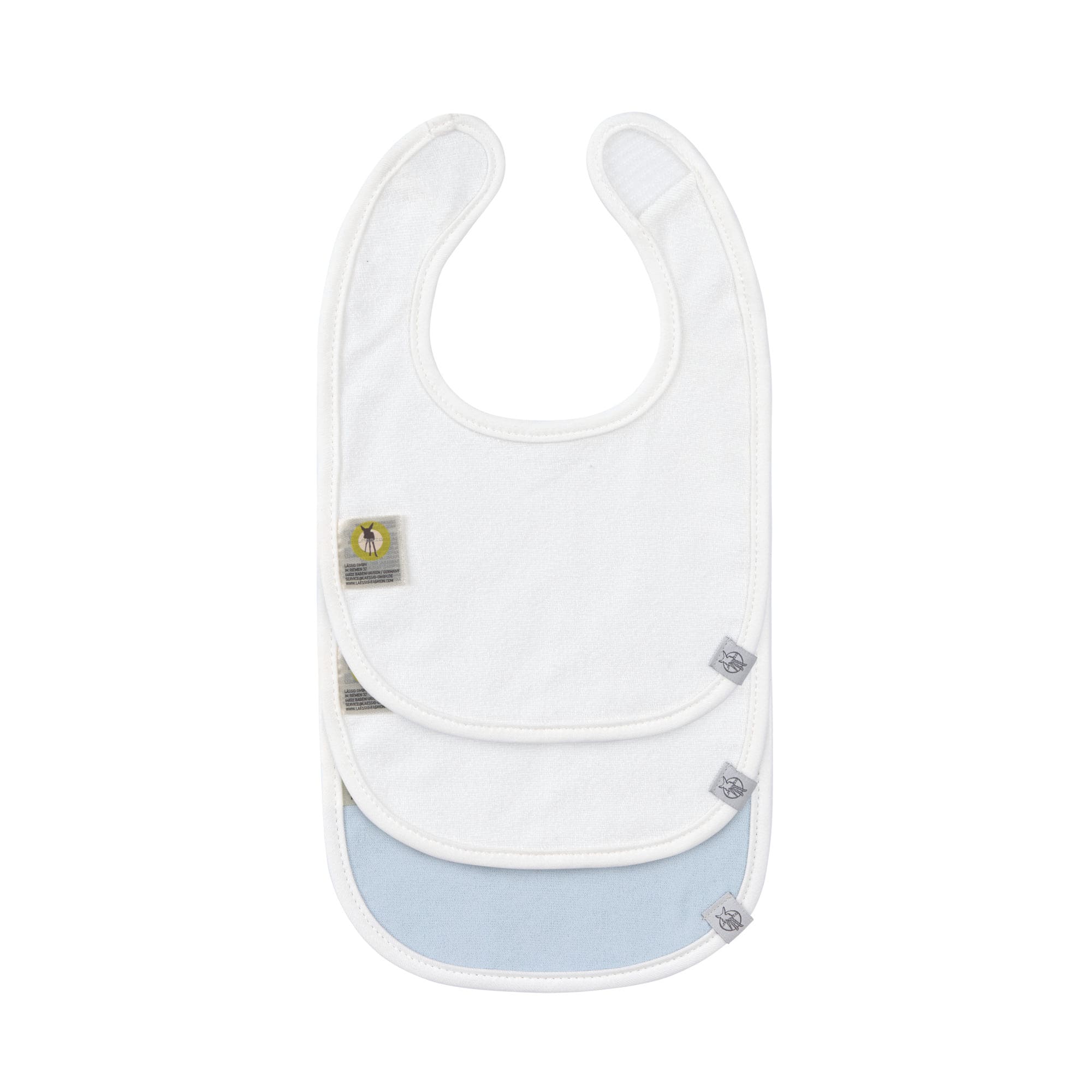 Lot de 3 bavoirs naissance Happy Fruits bleu clair- LASSIG – Image 2