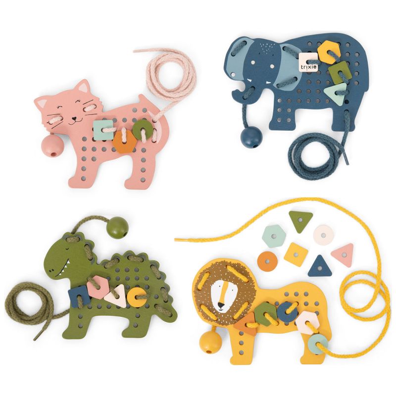 Jeux de laçage bois animaux - TRIXIE