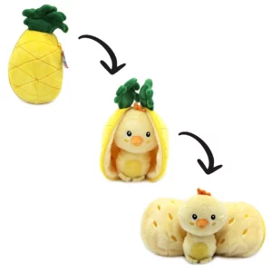 Flipetz : Peluche Nugget le poussin/ananas - LES DEGLINGOS