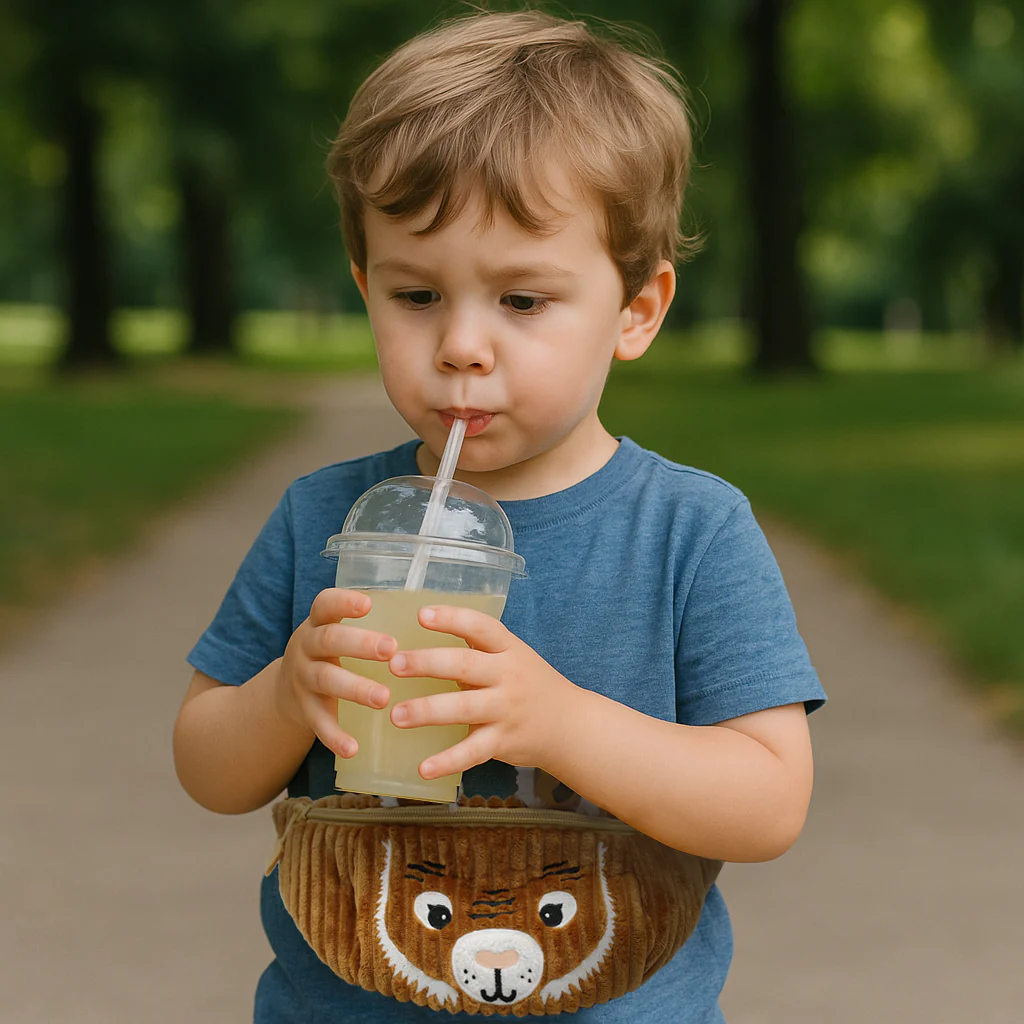 Sac banane en velours côtelé Spéculos le tigre - LES DEGLINGOS – Image 2
