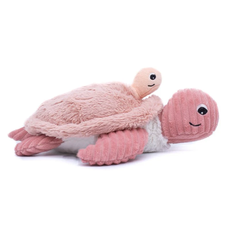 Ptipotos : Peluche tortue Sauvenou maman et son bébé rose - LES DEGLINGOS – Image 2