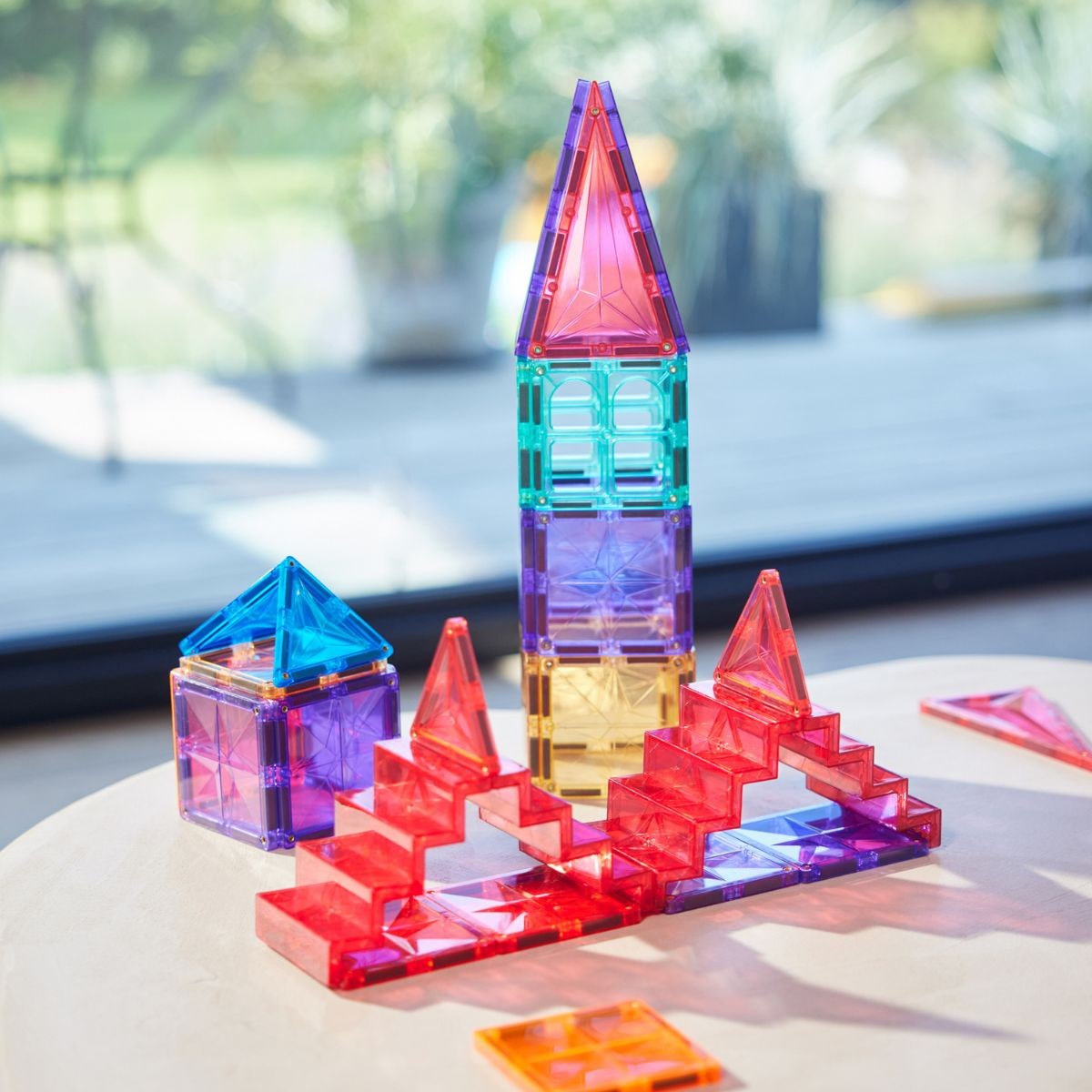 Jeu de construction magnétique avec escaliers Stairs Set Intense de 34 pièces- CLEVERCLIXX – Image 2