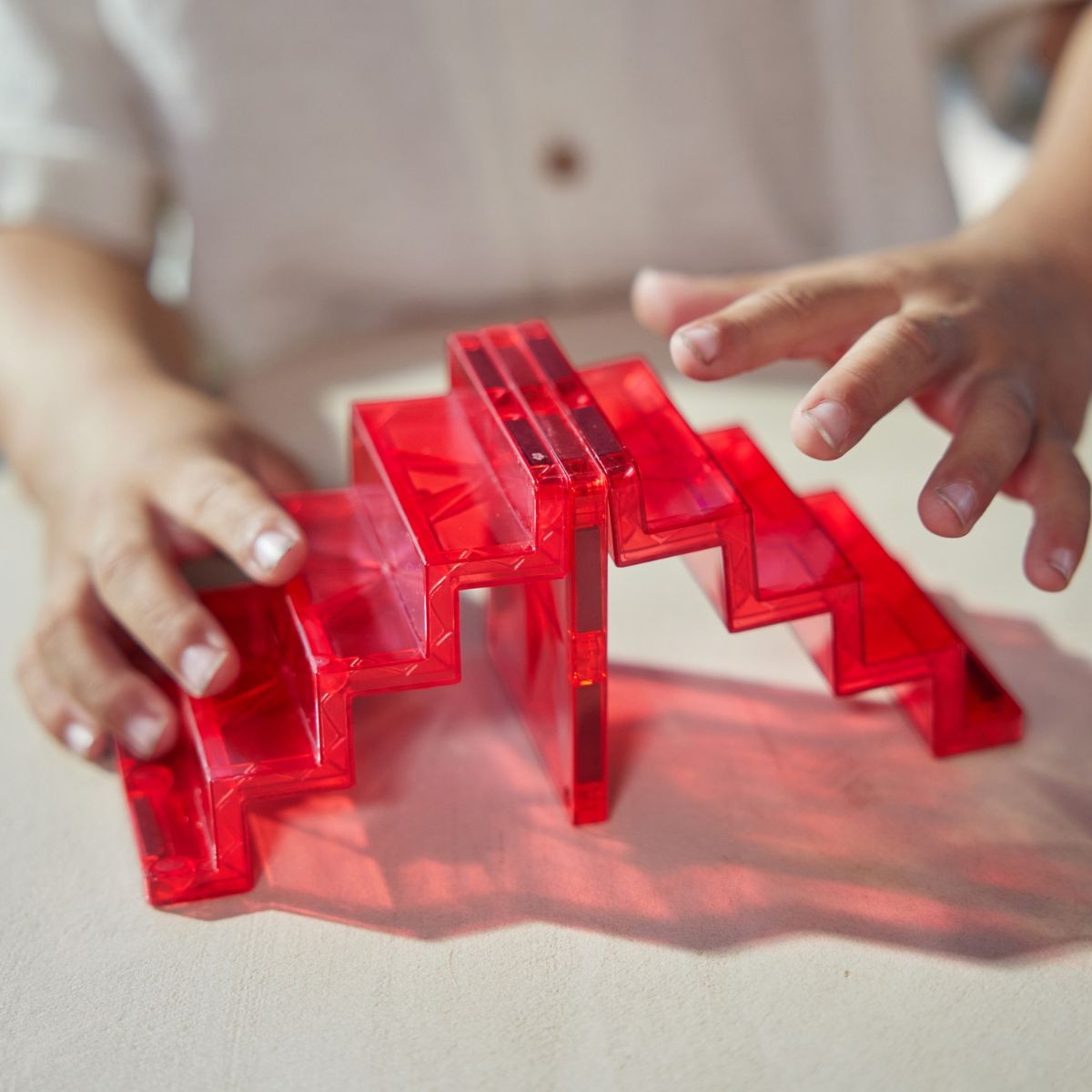 Jeu de construction magnétique avec escaliers Stairs Set Intense de 34 pièces- CLEVERCLIXX – Image 3