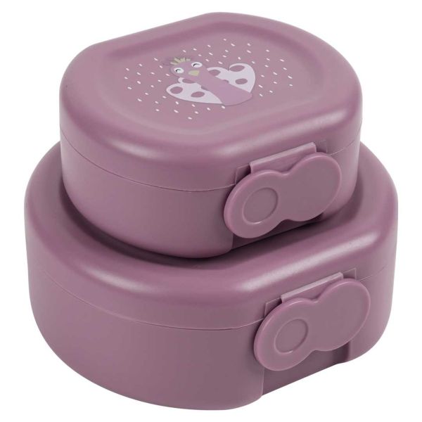 Lot de 2 boites à goûter clip Mrs. Peacock – TRIXIE