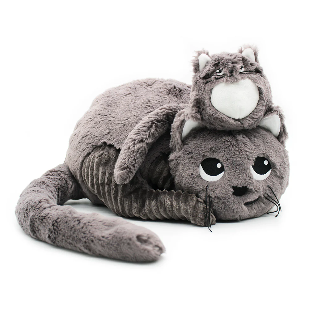 Ptipotos : Peluche chat Miaou et son bébé - LES DEGLINGOS – Image 2