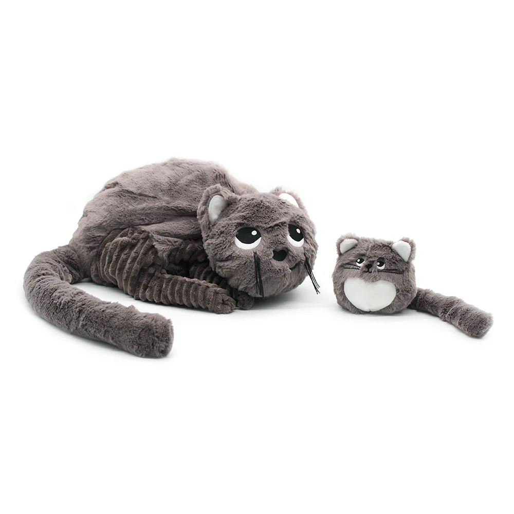 Ptipotos : Peluche chat Miaou et son bébé - LES DEGLINGOS