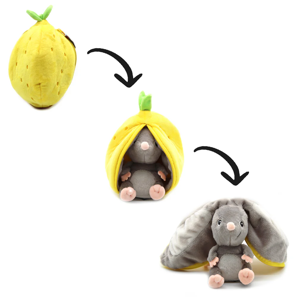 Flipetz : Peluche Rocket la souris /citron – LES DEGLINGOS CITRON