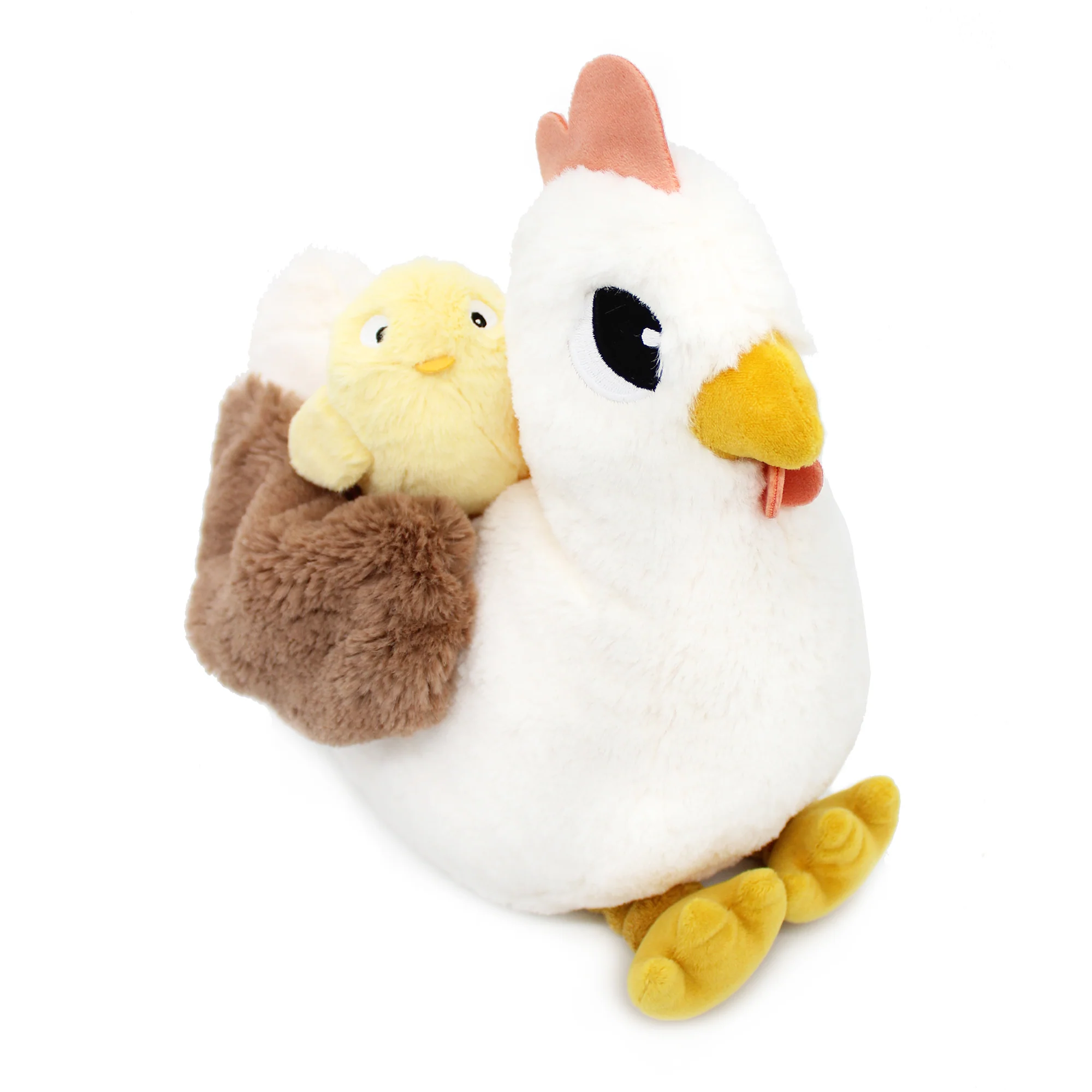 Ptipotos : Peluche Pioupiou la poule son bébé - LES DEGLINGOS – Image 2