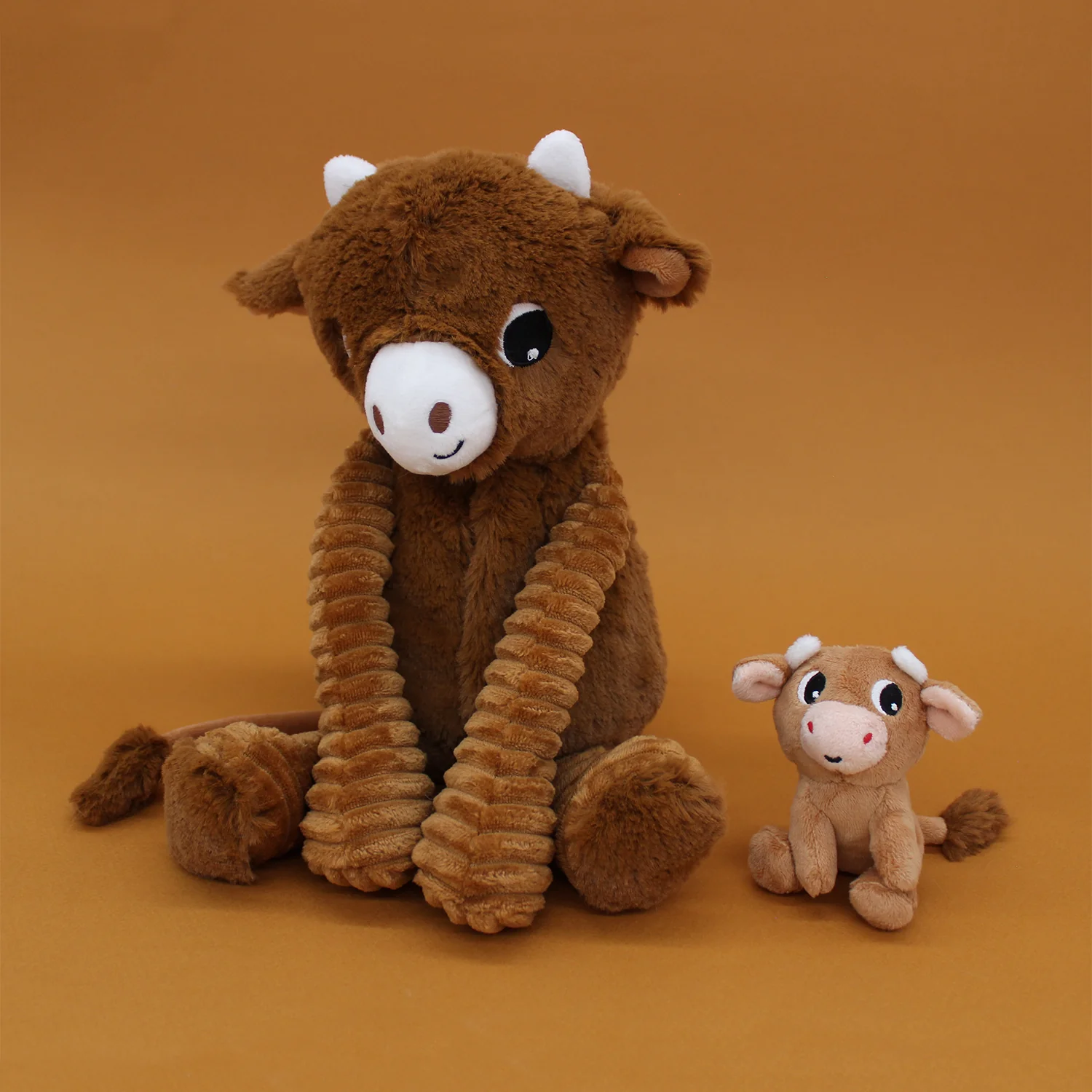 Ptipotos : Peluche vache Hindou et son bébé cassonade - LES DEGLINGOS – Image 7