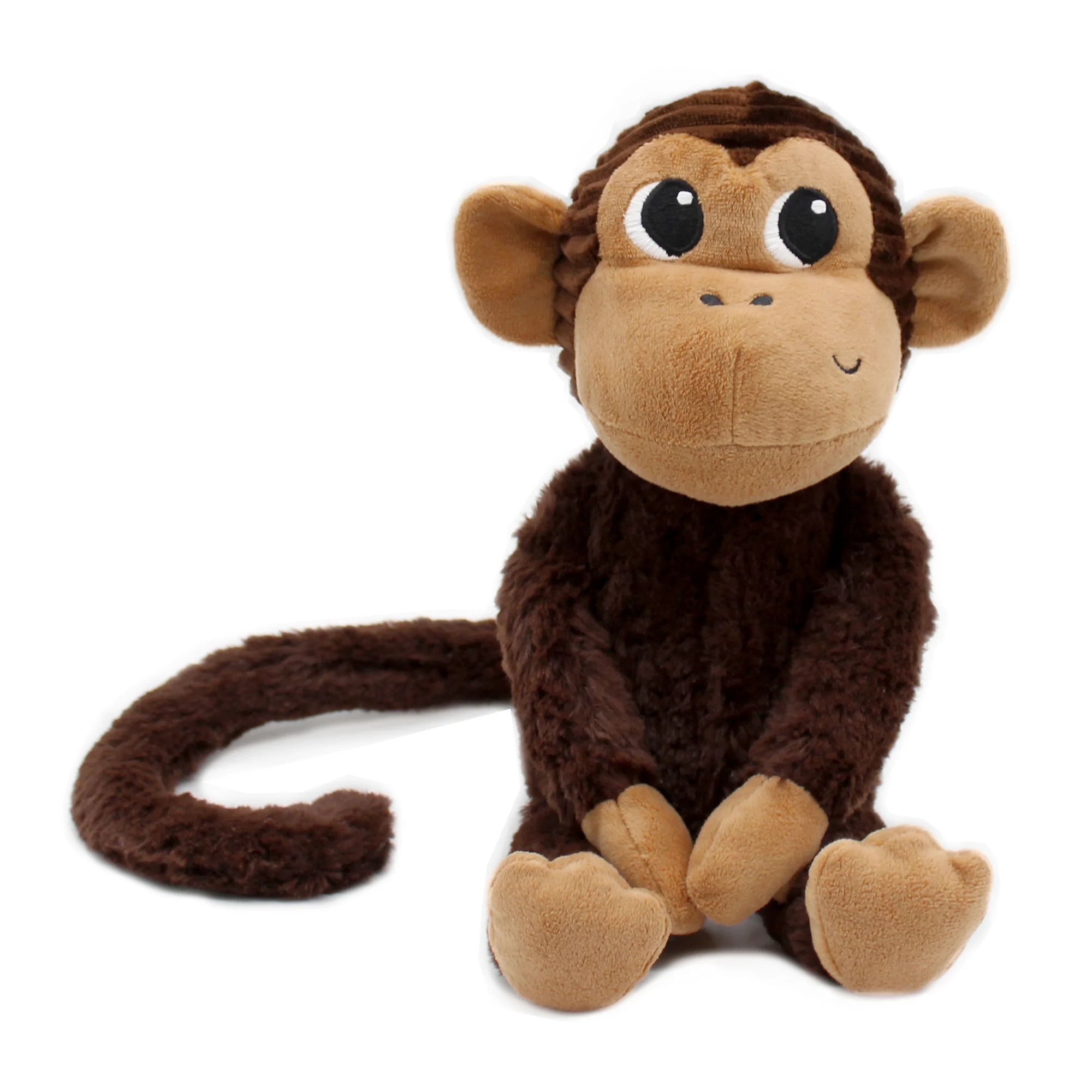 Ptipotos : Peluche maman singe Zazou  et son bébé marron chocolat – LES DEGLINGOS – Image 4