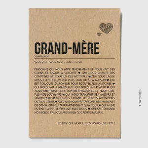 Carte définition "Grand-Mère" - HappyWeSisters