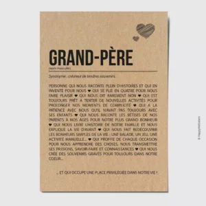 Carte définition "Grand-Père" - HappyWeSisters