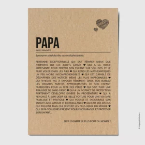 Carte définition "Papa" - HappyWeSisters