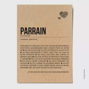 Carte définition "Parrain" - HappyWeSisters