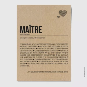 Carte définition "Maître" - HappyWeSisters