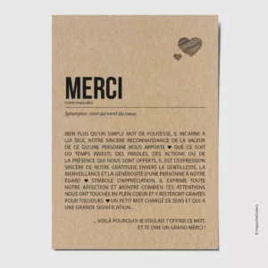 Carte définition "Merci" - HappyWeSisters