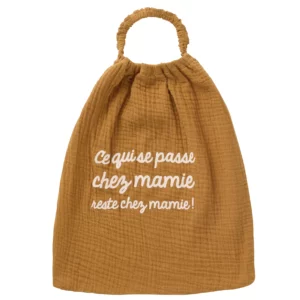 Serviette élastiquée “chez mamie” havane - BB&CO