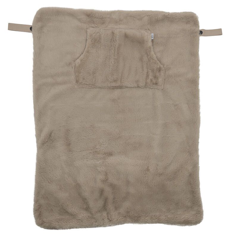 Couverture nomade fausse fourrure angora beige - BBetCO