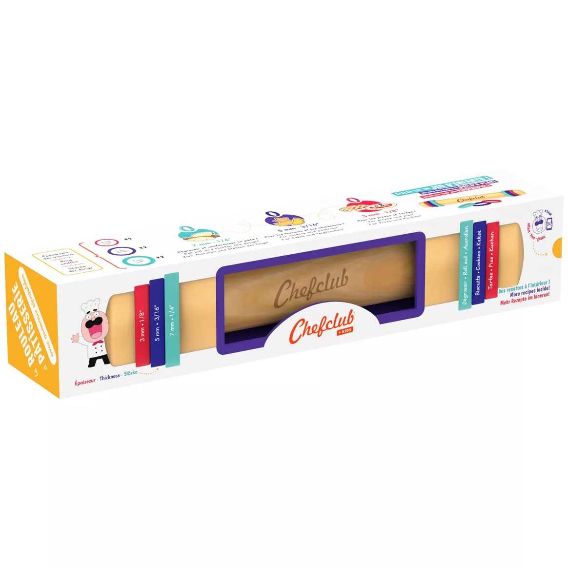 Rouleau à pâtisserie avec anneaux ajustables  - CHEFCLUB KIDS – Image 3