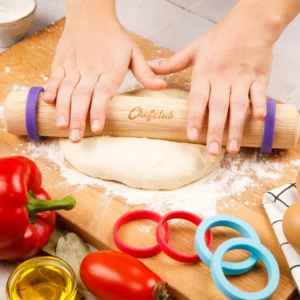 Rouleau à pâtisserie avec anneaux ajustables  - CHEFCLUB KIDS