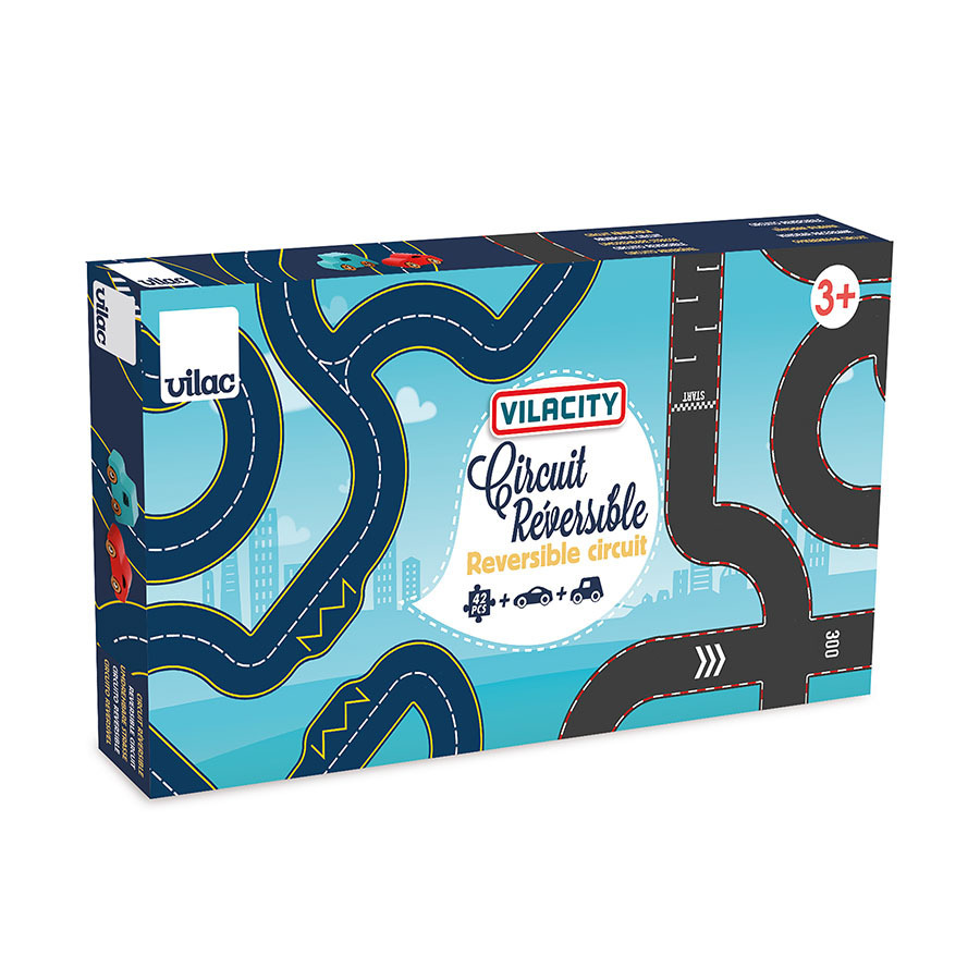 Circuit réversible en carton, Vilacity- VILAC