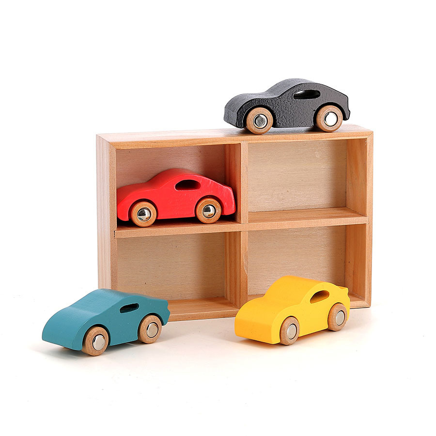 Coffret de 4 voitures en bois Super cars, Vilacity - VILAC – Image 2