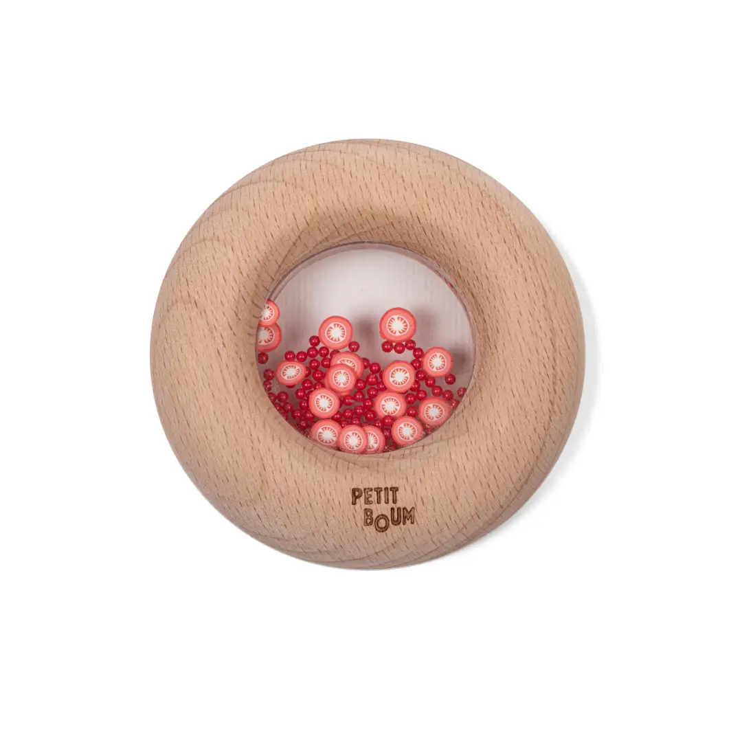 Hochet sensoriel Sensory Donut tomates- PETIT BOUM – Image 2