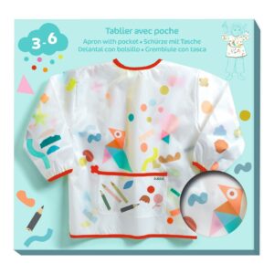 Tablier avec poche design gommettes et crayons - DJECO