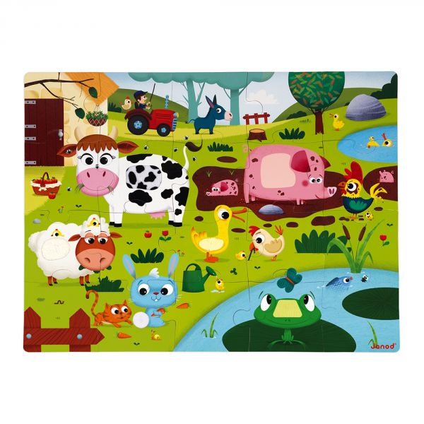 Puzzle enfant tactile Les animaux de la ferme 20 pièces - JANOD – Image 3