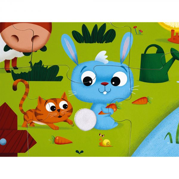 Puzzle enfant tactile Les animaux de la ferme 20 pièces - JANOD – Image 9