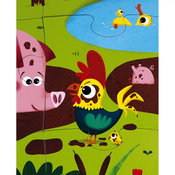 Puzzle enfant tactile Les animaux de la ferme 20 pièces - JANOD – Image 6