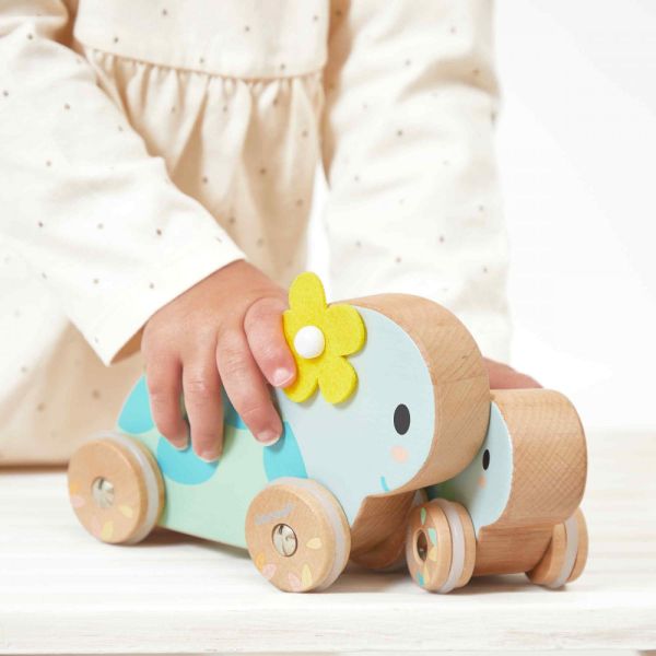 Set de jouet en bois 2 tortues à pousser - JANOD – Image 2