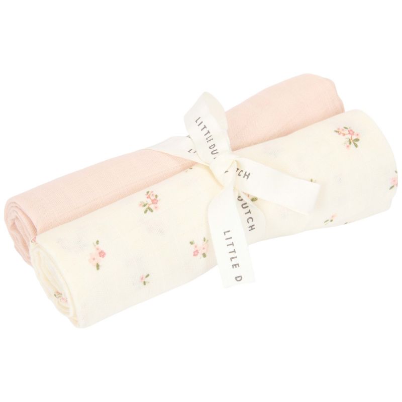 Set de 2 langes en gaze de coton Fairy Blossom (70 x 70 cm) - LITTLE DUTCH
