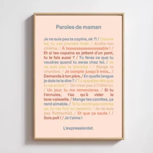 Poster humoristique Paroles de maman « Ce n’est pas Versailles ici ! » - L'AVANT GARDISTE