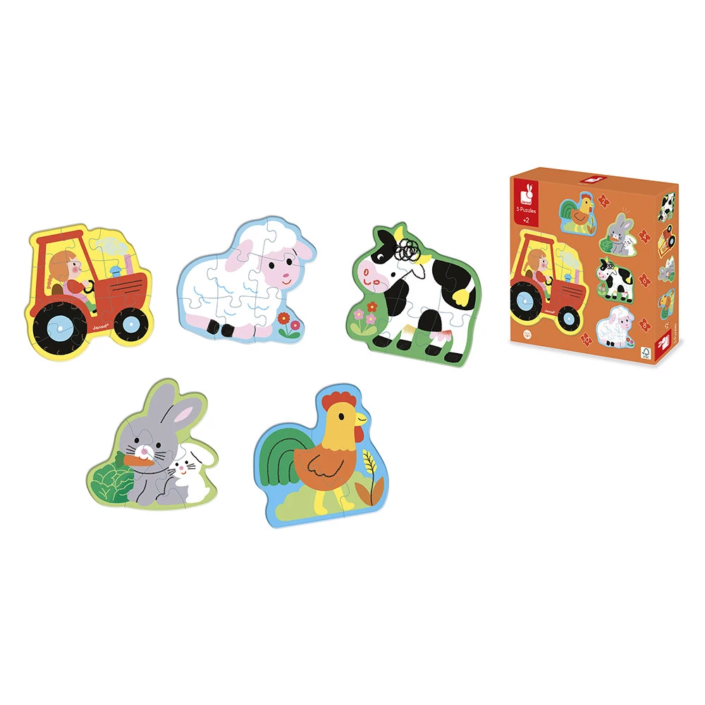 5 Puzzles évolutifs Ferme - JANOD – Image 2