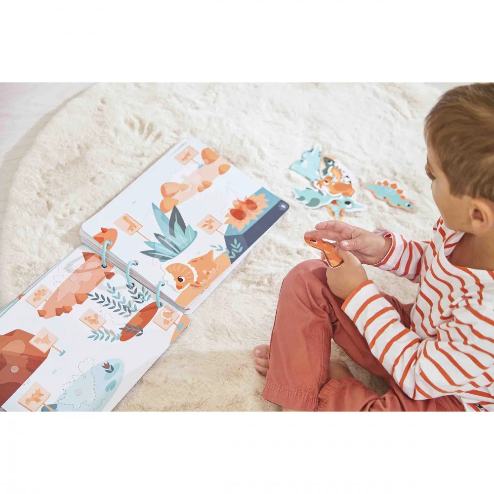 Busy-book (livre d'activités) Dino en carton (Français/Anglais) - JANOD – Image 7