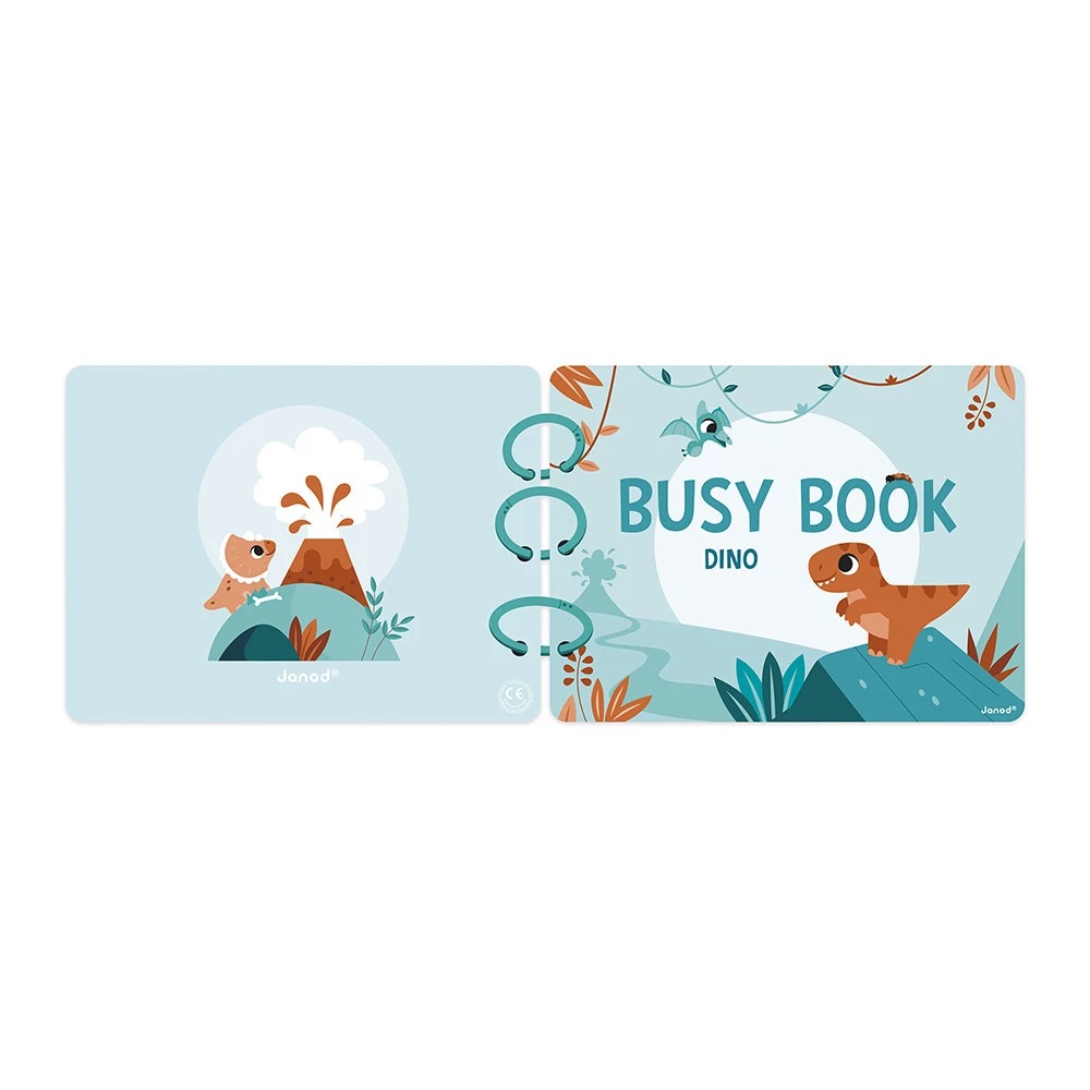 Busy-book (livre d'activités) Dino en carton (Français/Anglais) - JANOD – Image 4