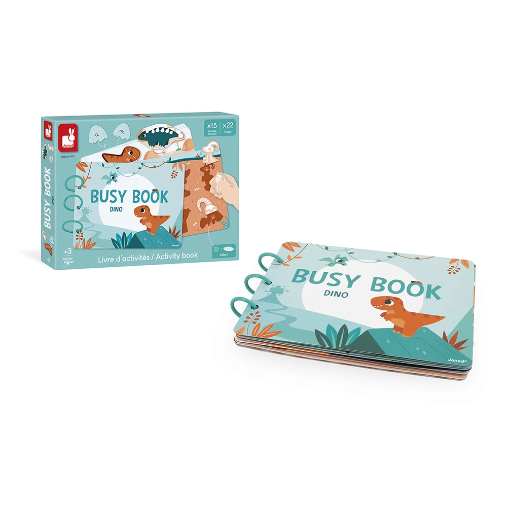 Busy-book (livre d'activités) Dino en carton (Français/Anglais) - JANOD – Image 8