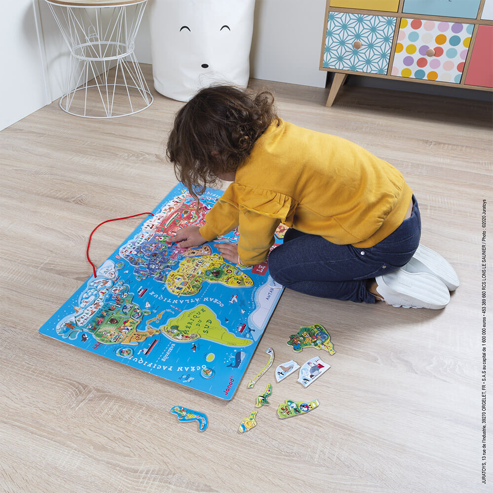 Puzzle Magnétique Carte du Monde (92 pièces) - JANOD – Image 7