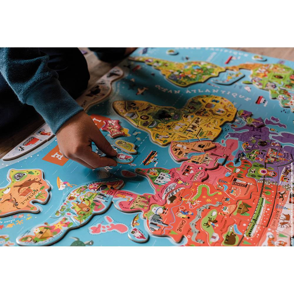 Puzzle Magnétique Carte du Monde (92 pièces) - JANOD – Image 5