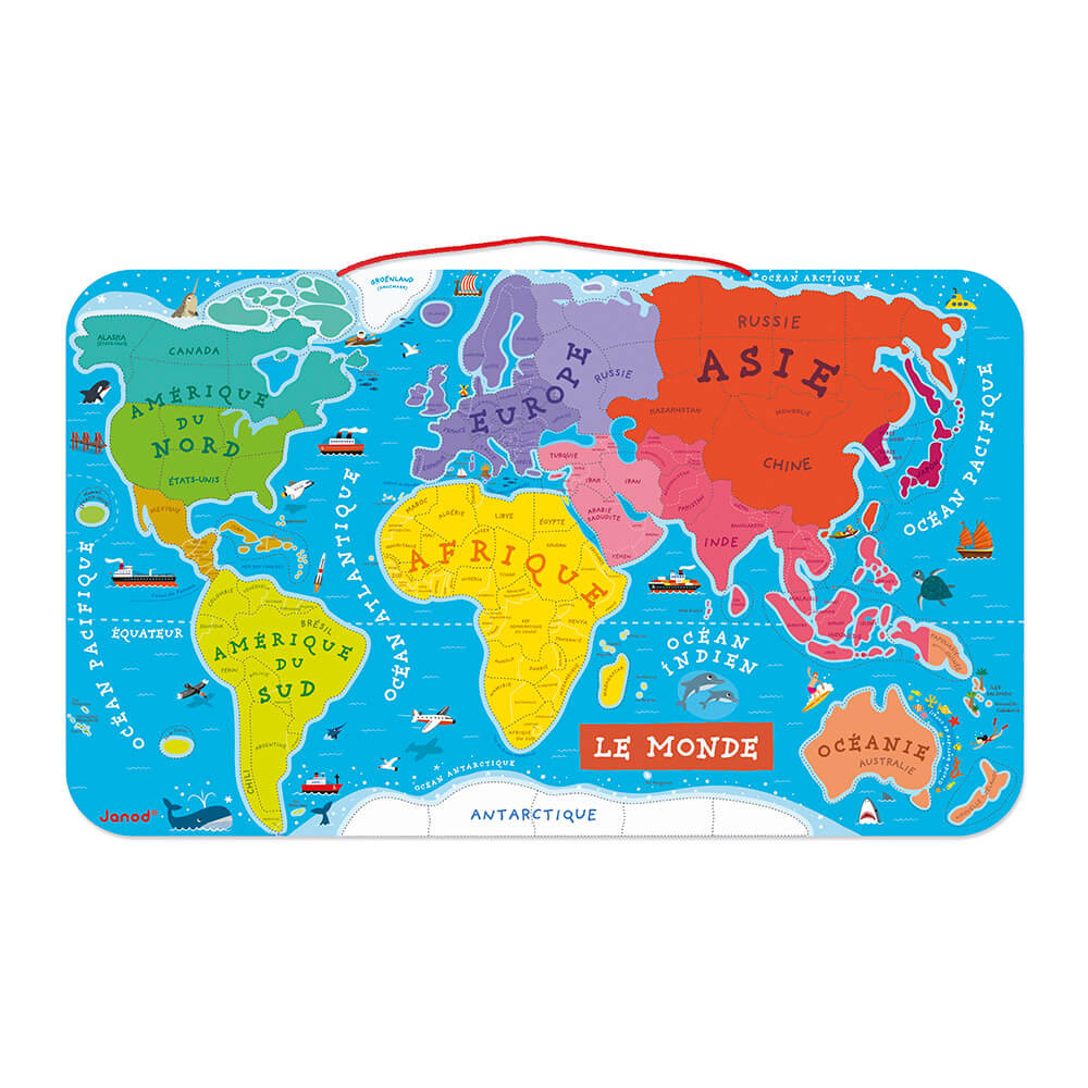 Puzzle Magnétique Carte du Monde (92 pièces) - JANOD – Image 2