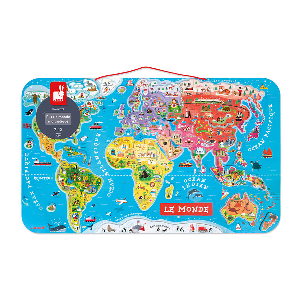 Puzzle Magnétique Carte du Monde (92 pièces) - JANOD – Image 8