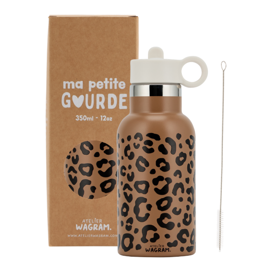 Gourde 350ml Caramel Léopard - ATELIER WAGRAM