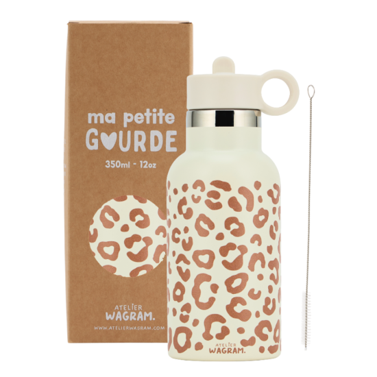 Gourde 350ml Crème Léopard - ATELIER WAGRAM